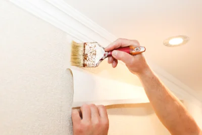 Pose de papier peint à Plussulien — revêtements muraux et toiles de verre